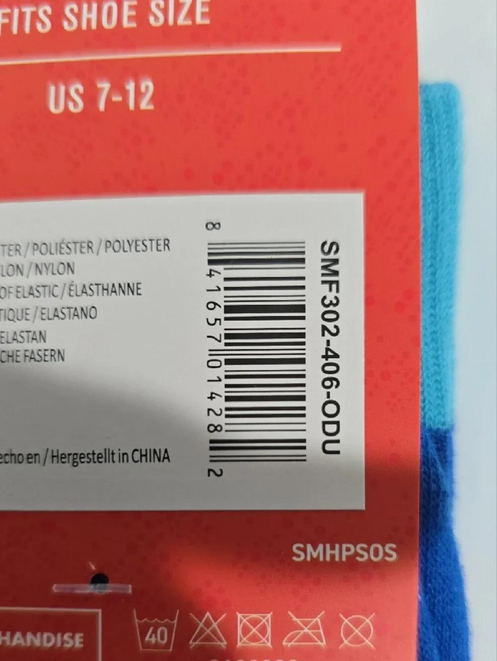 The Smurfs Blue Crew Socks with Character Panels
